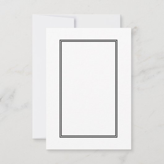 Minimale RSVP-Karte für Schwarz/Weiß-Hochzeit RSVP Karte (Rückseite)