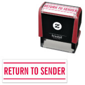 Minimale "RÜCKKEHR ZUM SENDER" Gummi-Briefmarke Permastempel (Beispiel)