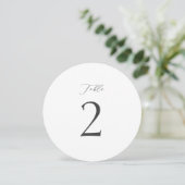 Minimale runde Tischnummern 1–19 (Stehend Vorderseite)