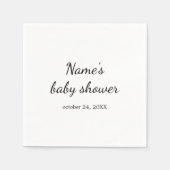 Minimale rustikale Babydusche Napkins Serviette (Vorderseite)
