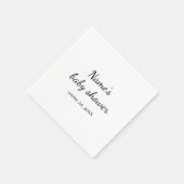 Minimale rustikale Babydusche Napkins Serviette (Ecke)