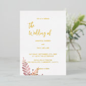 Minimale Rustikale Blumenzunge Einladung (Stehend vorne)