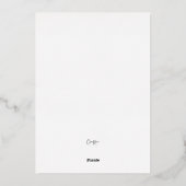 Minimale Rustikale Blumenzunge Einladung (Rückseite)