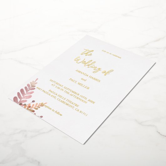 Minimale Rustikale Blumenzunge Einladung (Gedreht)