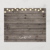 Minimale Rustikale Holz- und Lichter-Foto-Save-the (Rückseite)