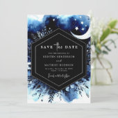 Minimale rustikale Mondlichtehe Save The Date (Stehend Vorderseite)