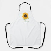 Minimale rustikale Sonnenblume personalisiertes Na Schürze (Vorderseite)