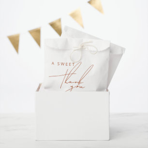 Minimale rustikale Terrakotta Süße Danke Hochzeit Geschenktütchen