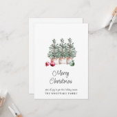 Minimale Rustikale Weihnachtsbaumen Weihnachtskart Karte (Vorderseite/Rückseite Beispiel)