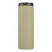 Minimale Sage Green Black Monogram Travel Mug Thermosbecher (Rückseite)