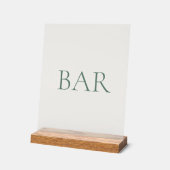 Minimale Salbeigrüne Bar Acrylschild (Winkel)