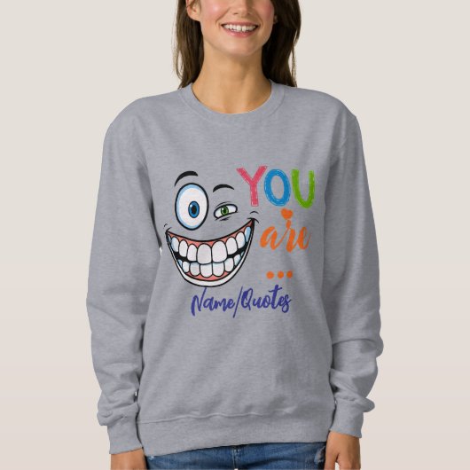 Minimale sarkastische Aussage Sweatshirt (Vorderseite)