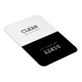 Minimale saubere Geschirr Erinnerung Schwarz-weiß Magnet (Rechte Seite)