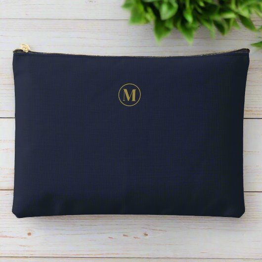 Minimale Sauberkeit des Monogramms für Navy Blue G Zubehörtasche
