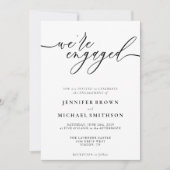 Minimale Sauberkeit Einfache moderne verlobte Unte Einladung (Vorderseite)