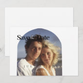 Minimale Save the Date-Karte Date (Vorne/Hinten)