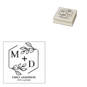 Minimale Save-the-Date-Monogramm-Hochzeit Gummistempel (Stempel)
