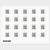 Minimale Scanne-mich-QR-Code-Aufkleber Runder Aufkleber (Blatt)