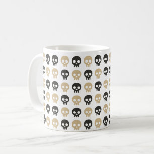 Minimale Schädelmuster Kaffeetasse