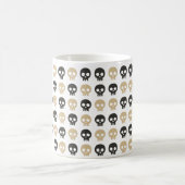 Minimale Schädelmuster Kaffeetasse (Mittel)