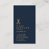 Minimale Schere-Haar-Stylist-Vertikale-Verabredung Visitenkarte (Rückseite)