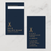 Minimale Schere-Haar-Stylist-Vertikale-Verabredung Visitenkarte (Vorne/Hinten)