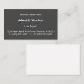 Minimale, Schlichte und Humble Business Card Visitenkarte (Vorne/Hinten)