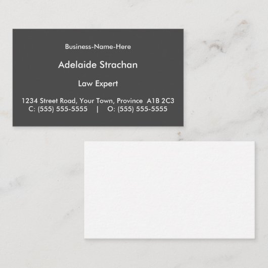 Minimale, Schlichte und Humble Business Card Visitenkarte (Vorne/Hinten)
