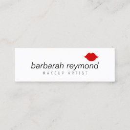 minimale Schminkschönheit beruflich weiß Mini Visitenkarte