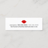 minimale Schminkschönheit beruflich weiß Mini Visitenkarte (Rückseite)