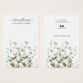 Minimale Schmuckkarte für Wildblume (Vorne & Hinten)