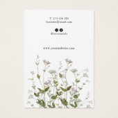 Minimale Schmuckkarte für Wildblume (Rückseite)