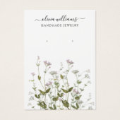 Minimale Schmuckkarte für Wildblume (Vorderseite)