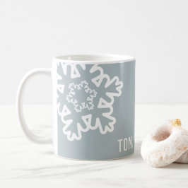 Minimale Schneeflocken-Tasse Kaffeetasse