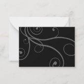 Minimale Schnörkel Hochzeit Dankeschön Karte (Rückseite)