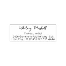Minimale Schrift-Adresse des Makeup-Studios