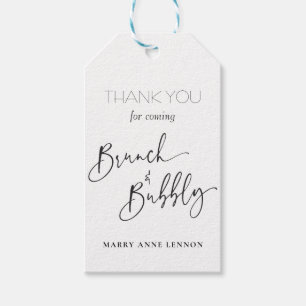 Minimale Schrift Brunch- und Sekt-Geschenkanhänger Geschenkanhänger