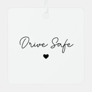 Minimale Schrift Herz Fahr-Sicherheits-Auto-Dekora Ornament Aus Metall