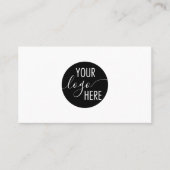 Minimale Schrift Professionelles Firmenlogo QR-Cod Visitenkarte (Vorderseite)