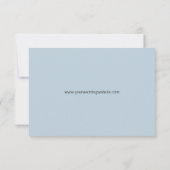 Minimale Schrift QR-Code Hellblau RSVP Karte (Rückseite)