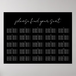 Minimale Schrift, Sitzdiagramm Poster