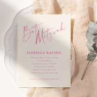 Minimale Schriftart Hot Pink Cream Moderne Bat Mit