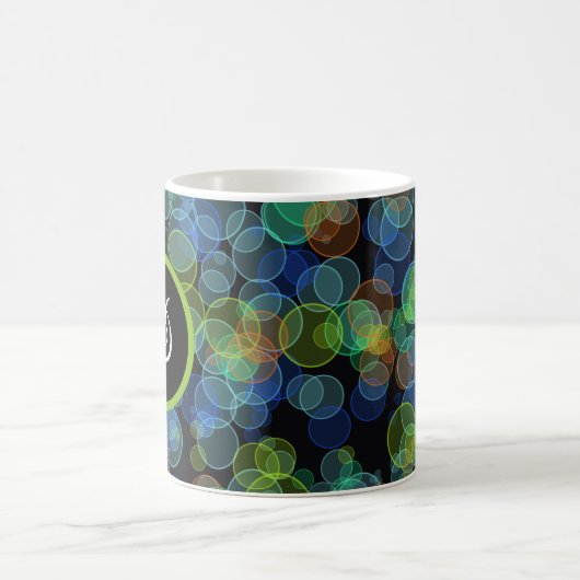 minimale schwarz elegante stilvolle bunt Polka Pun Kaffeetasse (Mittel)