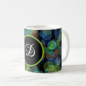 minimale schwarz elegante stilvolle bunt Polka Pun Kaffeetasse (VorderseiteRechts)