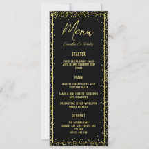 Minimale Schwarz/Gold-Hochzeitkarte