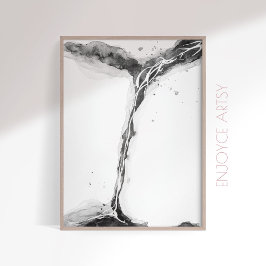 Minimale Schwarz-Weiß-abstrakte Wandkunst Poster