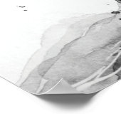 Minimale Schwarz-Weiß-abstrakte Wandkunst Poster (Ecke)