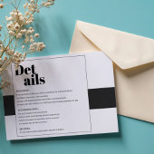 Minimale Schwarz-Weiß-Details Begleitkarte