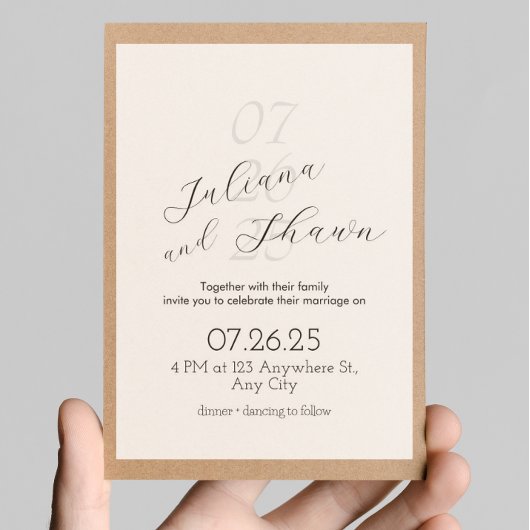 Minimale Schwarz-Weiß-Einladung Einladung