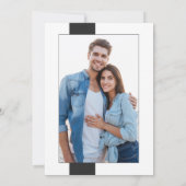 Minimale Schwarz-Weiß-Foto-Hochzeit Einladung (Rückseite)